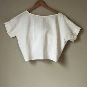 NWT Hackwith Design House Back Tie Crop Top